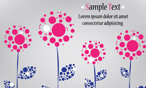 Flowers made of circles